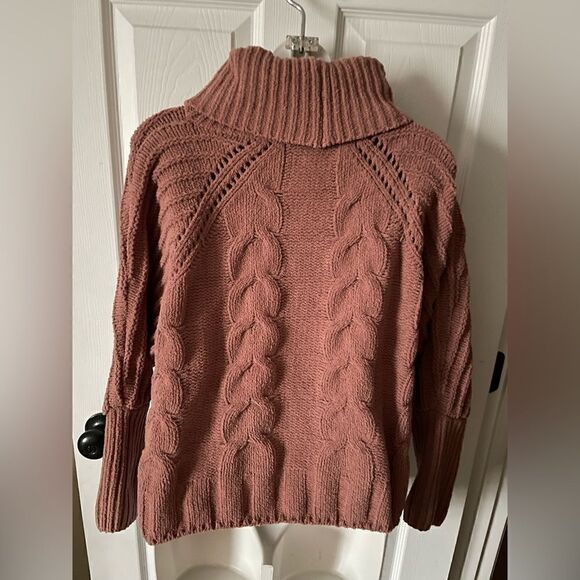 Moon & Madison Blush Wide Knit turtleneck super soft Sweater Size XS - Picture 2 of 8